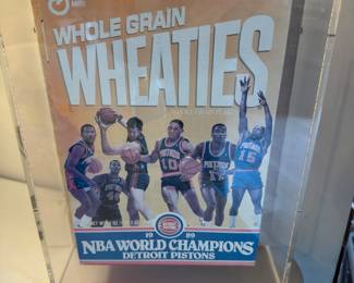 Pistons Championship Wheaties in Acrylic