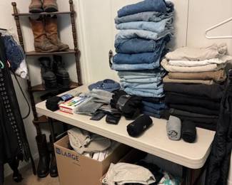 Boots, jeans, t-shirts, socks