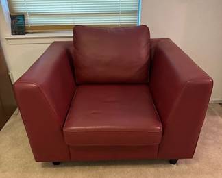 Comfortable red club chair