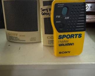 Sony Walkman and speakers