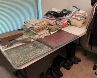 Linens and towels, new door mats