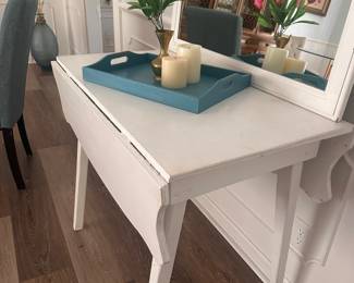 Turn of the century wood table with folding sides
