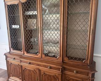 Real wood china cabinet