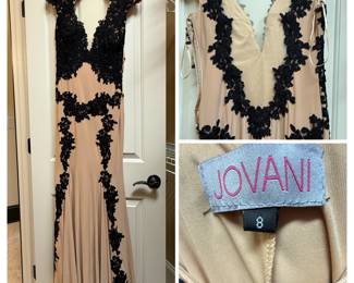 Jovani - Black and Tan Dress