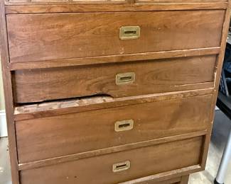 Chest of Drawers with Brass Handle Pulls