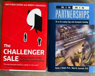 Hardback Books - The Challenger Sale by Matthew Dixon and Win Win Partnerships by Steven J. Stowell
