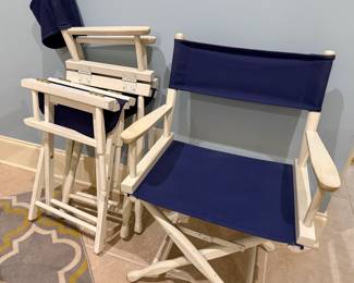 Blue and White Director Chairs