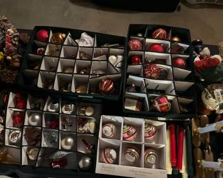 Tons of Christmas Ornaments
