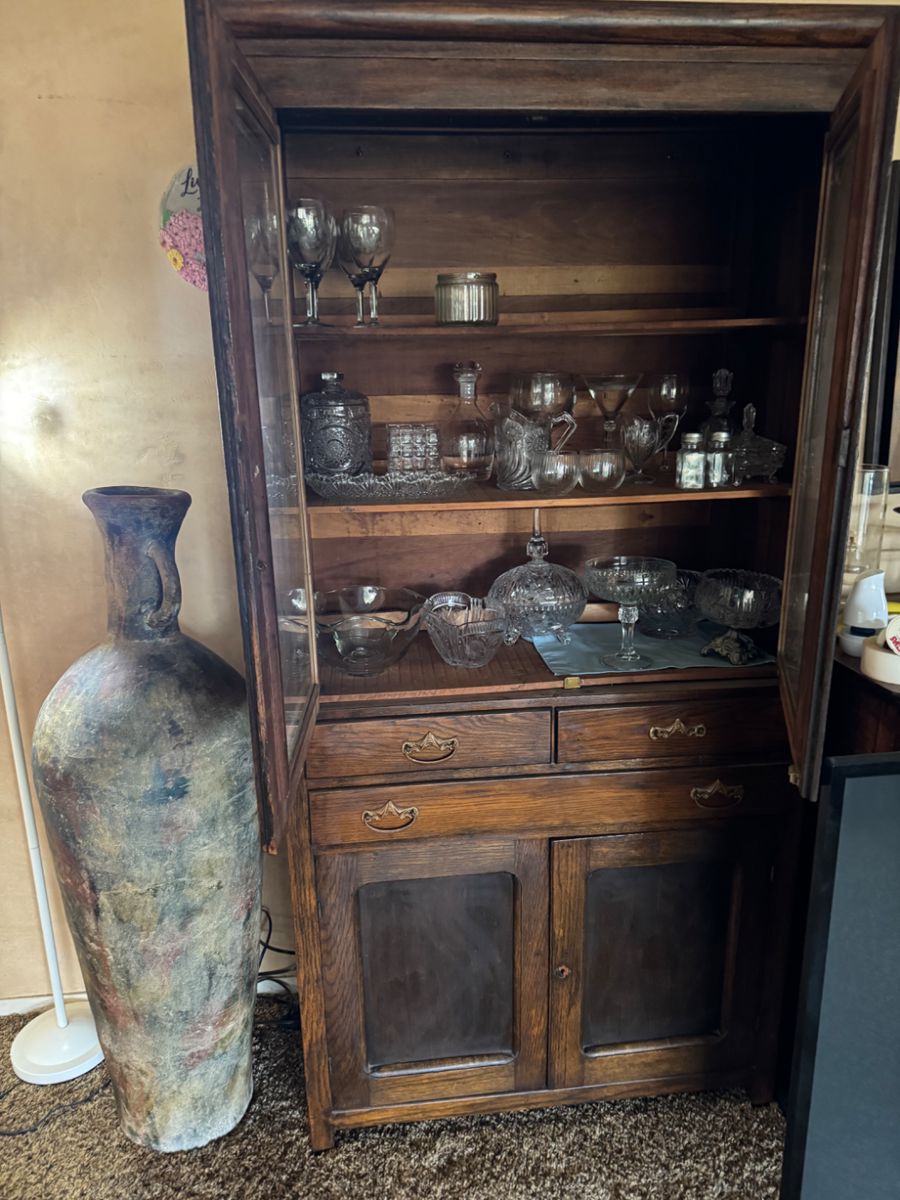 China Cabinet, Large Pottery Vessel