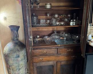China Cabinet, Large Pottery Vessel
