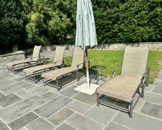 Brown Jordan lounge chairs and tables
