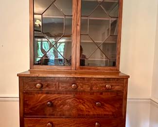 American Federal Mahogany Secretary/Bookcase c1825.