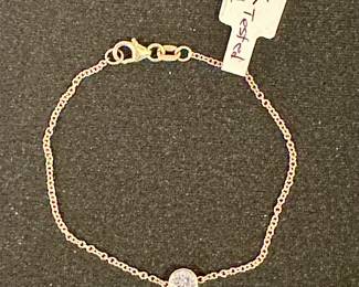 Diamond and gold bracelet
