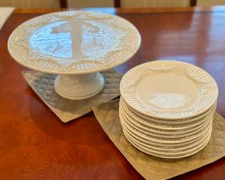 Tiffany Cake stand and cake plates