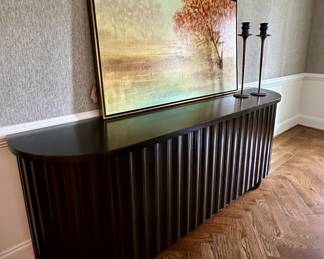 Fluted Custom Buffet; 90" W x 20" D x 35" H.
