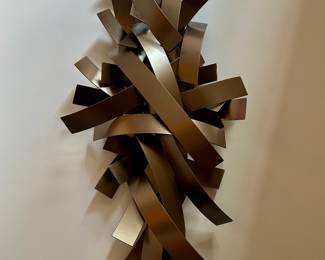 Matt Devine "Harvest #6".  Vertical Aluminum sculpture with patina.  60" x 26" x 7.5"