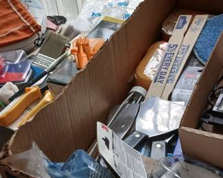 Paint supplies and tools. Still finding more.