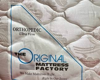 King mattress from The Original Mattress Factory. Clean and in good shape. Orthopedic. Available for presale. Text 407-448-3093.