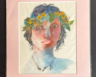 Original artwork by Nancy Larkin. Nancy was a long-time member of the Artist League of Orange County, and president of the Central Florida Watercolor Society. Nancy took first place in their juried Tri-State competition in 2008. Nancy's works can be seen in local galleries and in North Carolina.