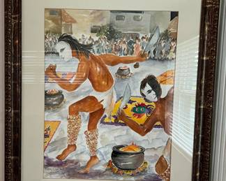 Original artwork by Nancy Larkin. Nancy was a long-time member of the Artist League of Orange County, and president of the Central Florida Watercolor Society. Nancy took first place in their juried Tri-State competition in 2008. Nancy's works can be seen in local galleries and in North Carolina.