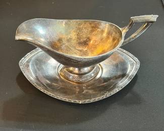 Sterling silver gravy boat.