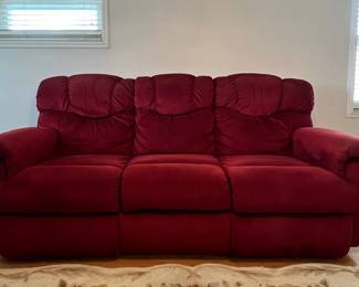 Power reclining couch. L- 92in, W 41in, H 36 in. Available for presale. Text 407-448-3093.