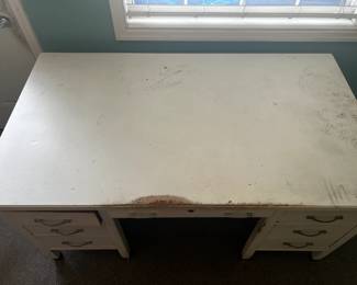 Wooden desk. Project piece with good bones. Available for presale. Text 407-448-3093.