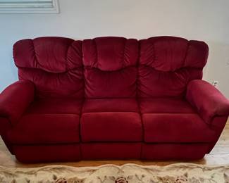 Power reclining couch. L- 92in, W 41in, H 36 in. Available for presale. Text 407-448-3093.