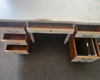 Wooden desk. Project piece with good bones. Available for presale. Text 407-448-3093.