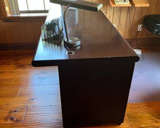 Office desk with three drawers. L-66, W-30, H-30. Available for presale. Text Sara at (407) 448-3093.