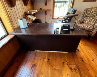 Office desk with three drawers. L-66, W-30, H-30. Available for presale. Text Sara at (407) 448-3093.