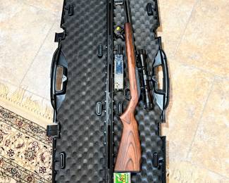 Marlin Model 60 micro-groove 22 cal & case & ammunition.