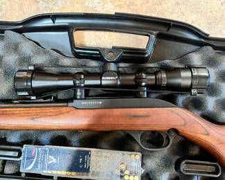 Marlin Model 60 micro-groove 22 cal & case & ammunition.