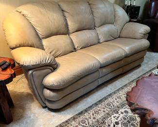 Leather sofa. L-95, W-42, H-40. Available for presale. Text Sara at (407) 448-3093.