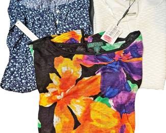 3 Designer Womens Tunic Blouses