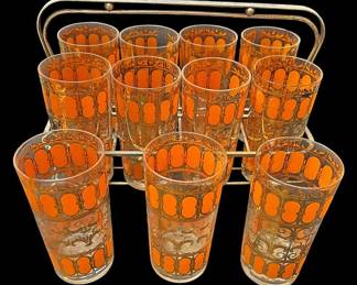 11 Culver Valencia Highball 22k Glasses
