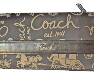Coach Horse Carriage Canvas Wallet