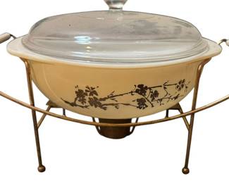 Rare PYREX Golden Branch Casserole Dish
