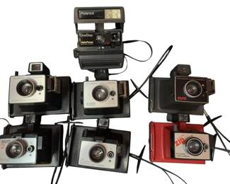 8 Vintage Polaroid Cameras