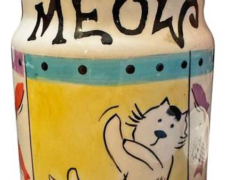 Cat Treat Jar and Two Small Dishes