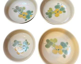 4 Franciscan Earthware Pebble Beach Bowls