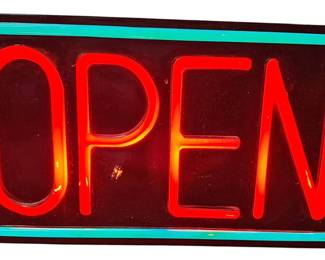 Lightweight Plastic OPEN Neon Sign
