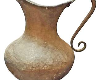 Antique Hammered Copper Pitcher