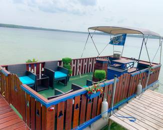 The floating beer garden pontoon boat