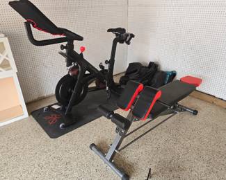 Peloton Exercise Bike, weight bench and more