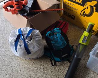 hedge trimmer, small blower and more