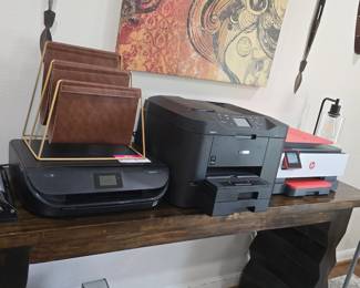 several all-in-one printers and other office supplies