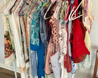 Vintage tablecloths, vintage aprons