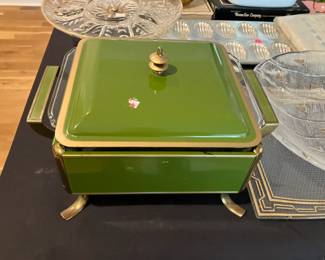 All original Fire King chafing dish