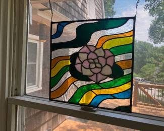 Leaded stained-glass light catcher
